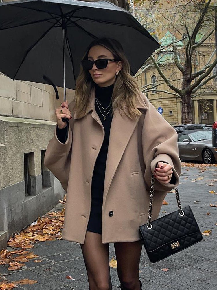 SOERA Yalena Collared Loose Coat - Jackets - tG1765731916180725395 Beige S