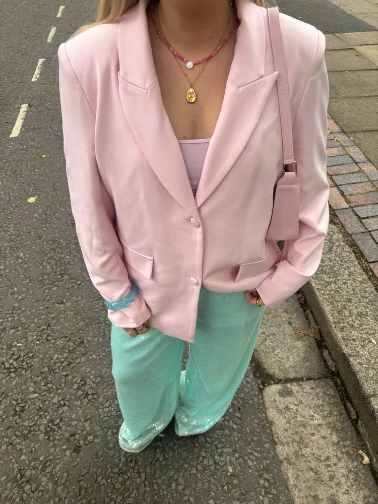 SOERA Sophia Sequin Wide-Leg Trousers - Pants - SOERA-780163-GRE-M-32483 Green M