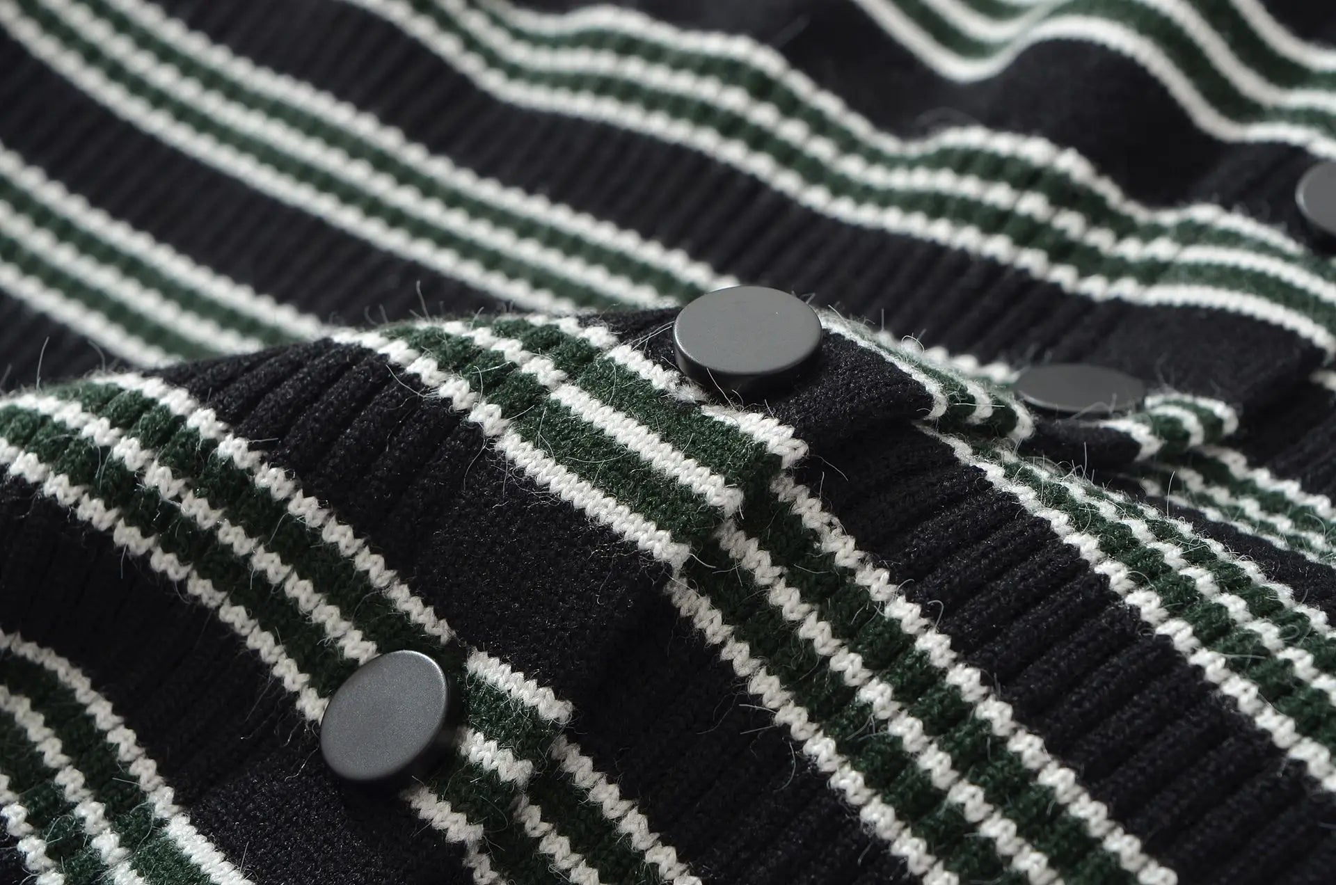 SOERA Nicole Striped Cardigan Shorts Set - Sets - 1005009829315318-;CF1770053336820421400 Short Black