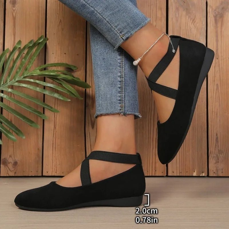SOERA Anais Pointed Toe Cross-Strap Ballet Flats - Shoes -  36