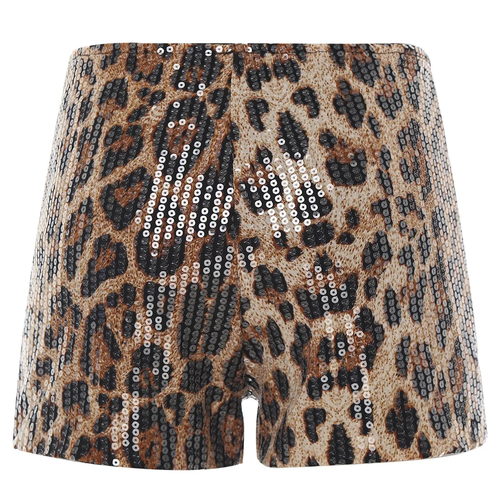 SOERA Quennie Leopard Sequin Shorts - Shorts - hc1774004001186893484 Gray S