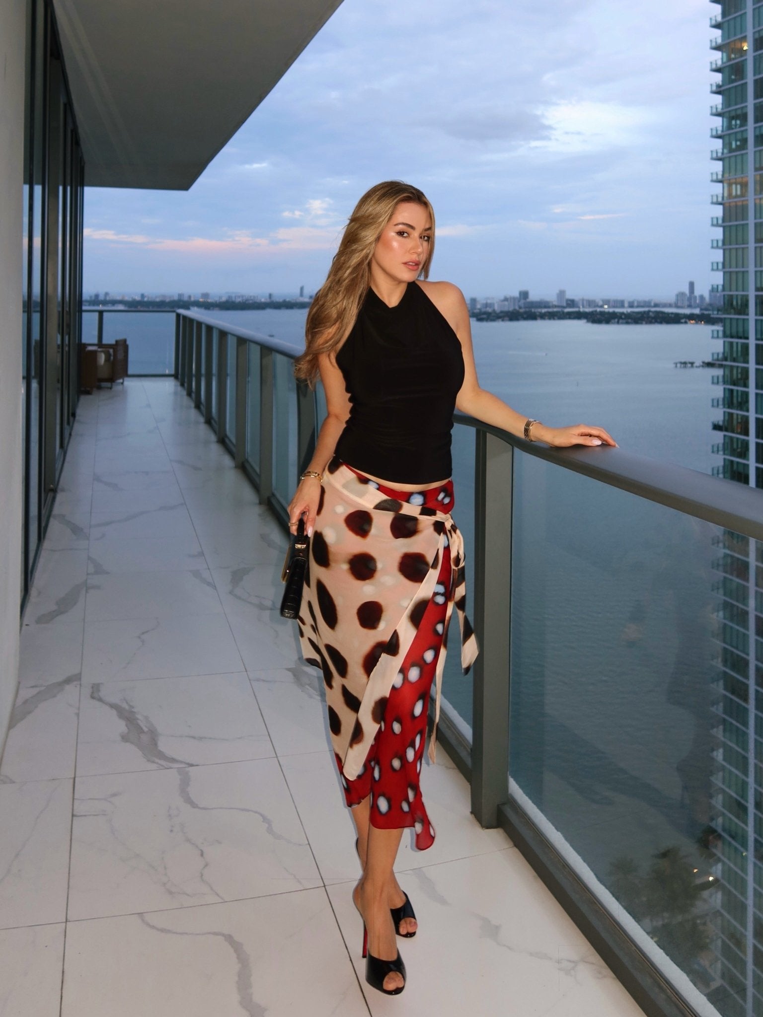 SOERA Eleni Wrap Midi Skirt Scarf Detail - Skirt - SOERA-478083-L-OS-87043 L