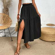 Maia Bohemian Midi Ruffle Skirt