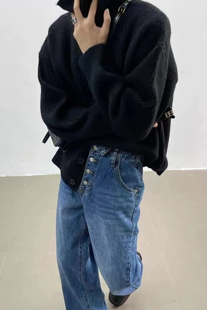 SOERA Donna Ribbed Funnel Neck Cardigan - Sweaters & Cardigans - kW1770276357232426109 Black One Size