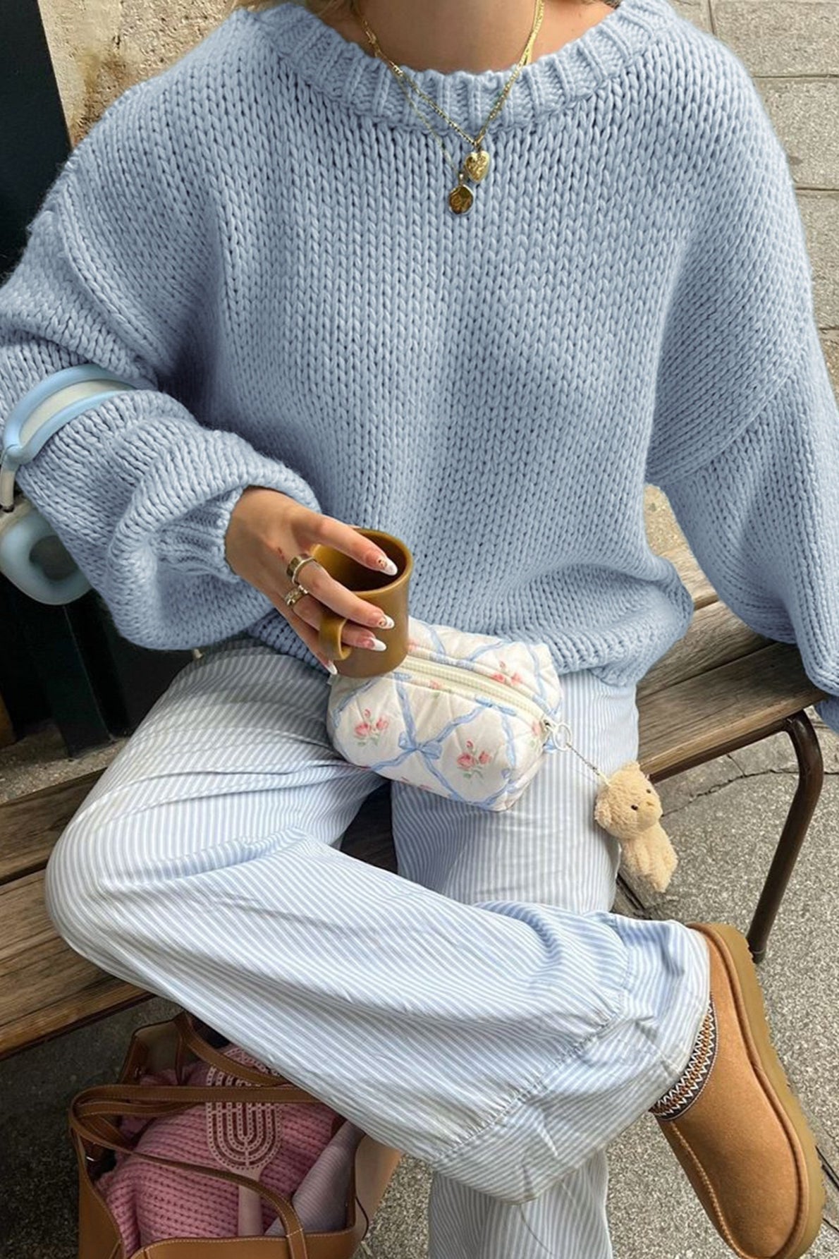 SOERA Janella Loose Knit Sweater - Sweaters & Cardigans - Jn1774532669743710587 Blue S