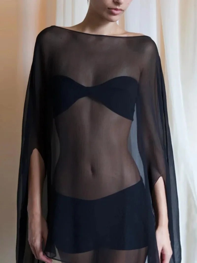 SOERA Samantha Loose Blouse Cover - up - Top - 1005010082385565-;fY1772135168765051343 Black M