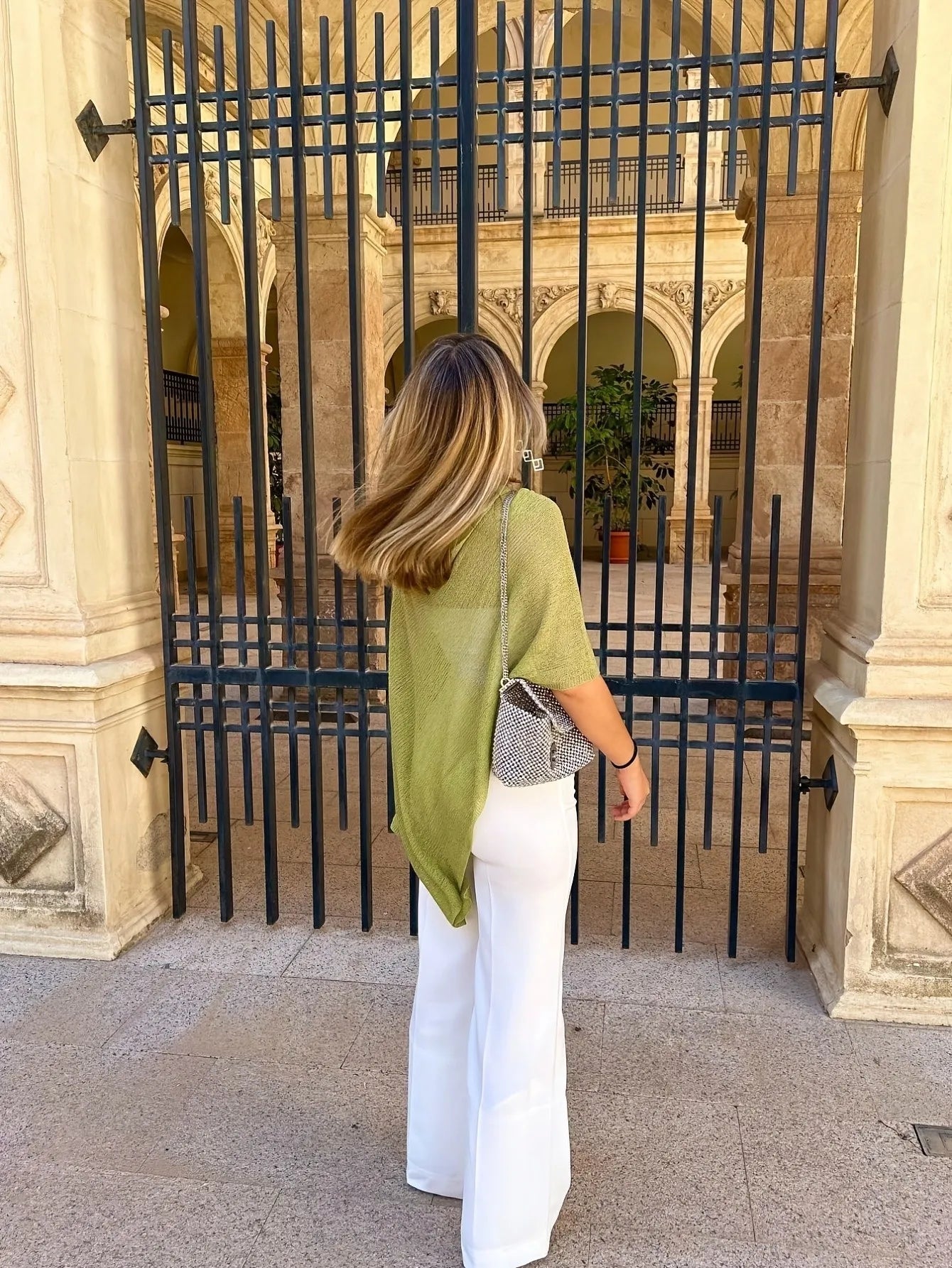 SOERA Celeste Batwing Knitted Shawl Top - Tops -  Olive S