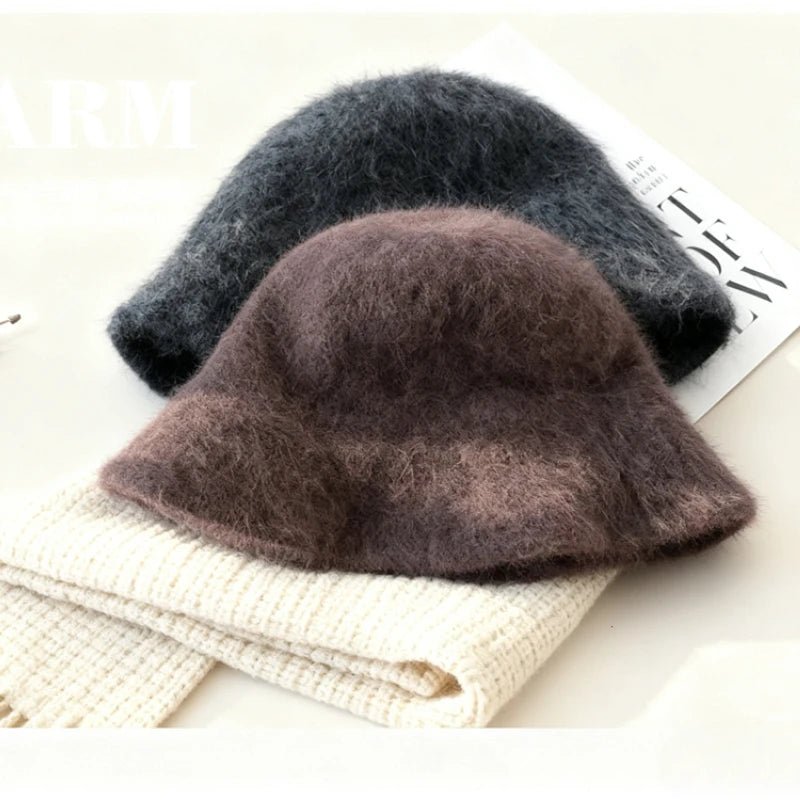 SOERA Kyla Fuzzy Bucket Hat - Winter Hats - 3256809928680127-;DT1764102178339125049 Rose
