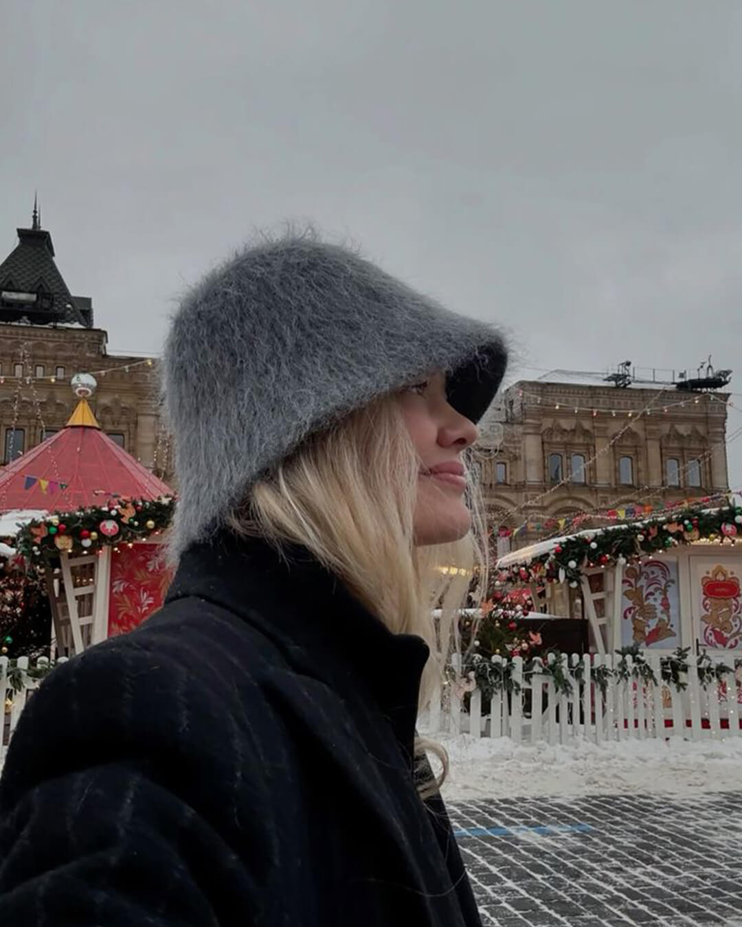 SOERA Kyla Fuzzy Bucket Hat - Winter Hats - 3256809928680127-;vL1764102178340190630 Dark Gray