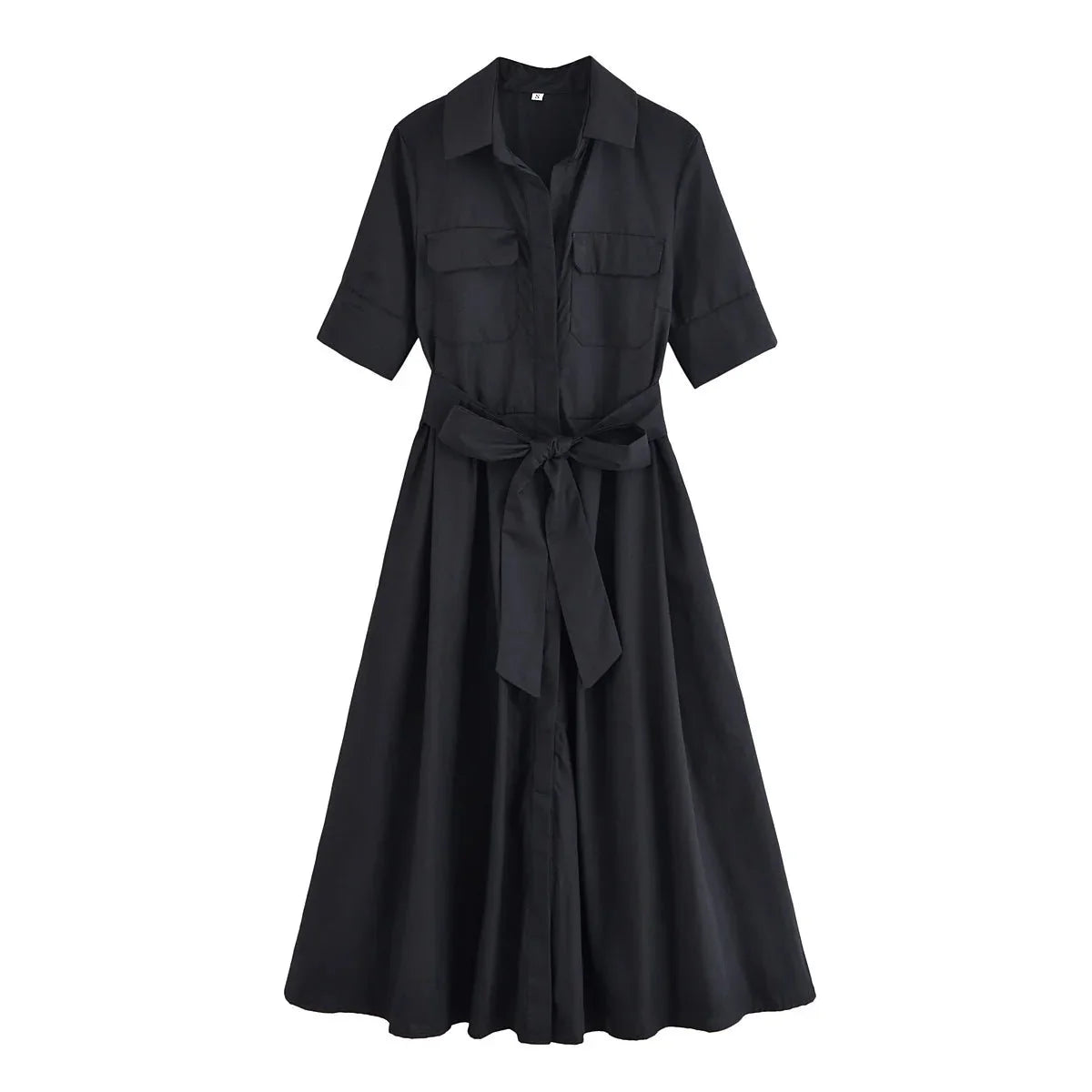 Beatrice Belted Shirt Midi Dress